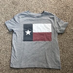 Gray Kids T-Shirt with Texas Flag Design